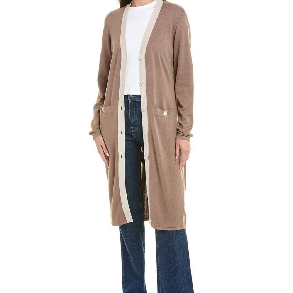 CAbi Button down cardigan sweater dress